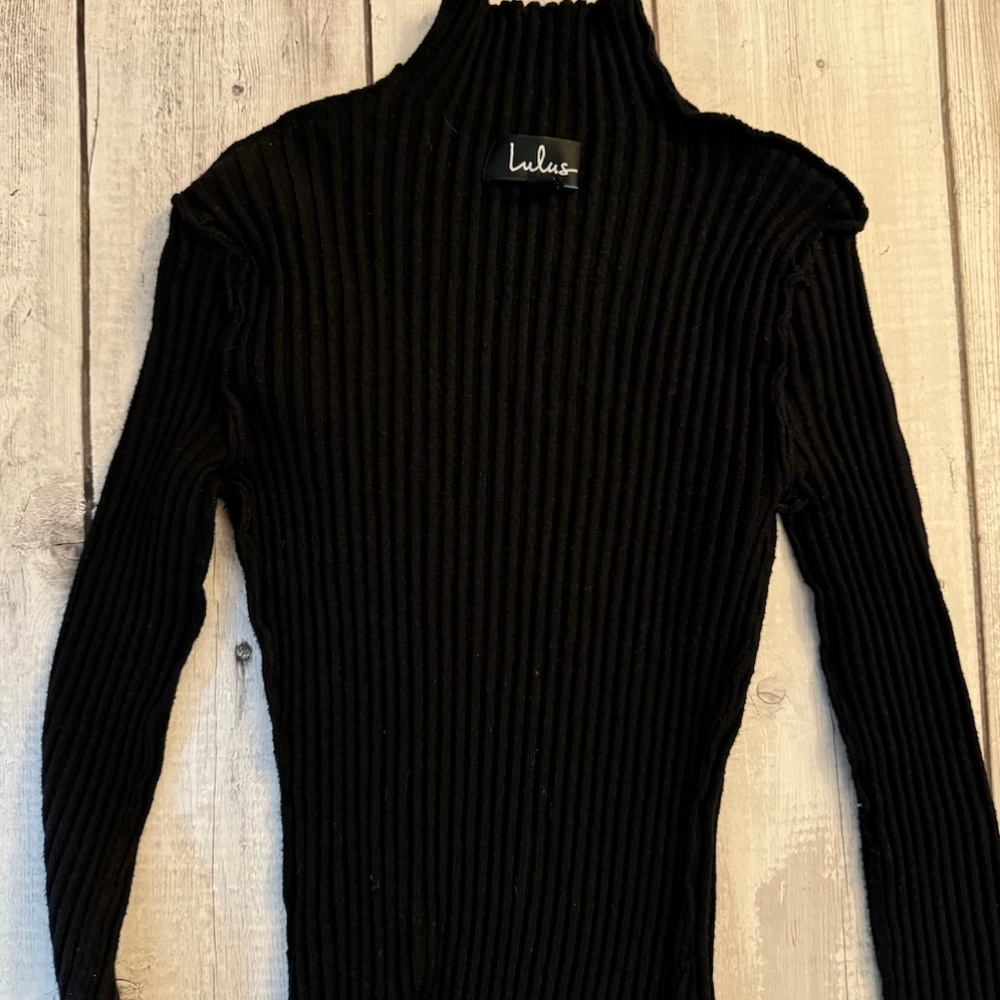 Lulus Black Body suit Ribbed